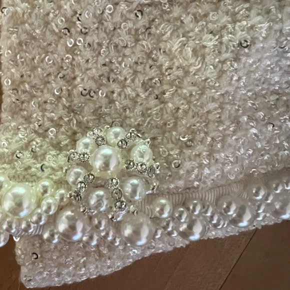 NWOT Self-Portrait Embellished Sequined Tweed Cardigan - Picture 4 of 6